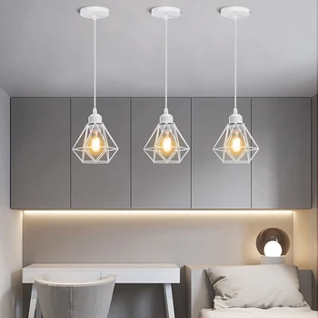 Современные Простые Подвесные светильники Спальня Кабинет Лампы для гостиной Регулируемая Креативная Люстра E27 интерфейсная лампа Домашнего освещения