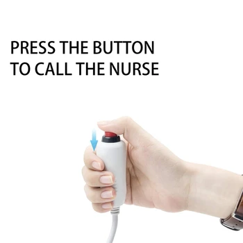 20X Кабель вызова медсестры 6,35 мм Линейное устройство вызова медсестры Кабель экстренного вызова с кнопочным переключателем Изображение 2