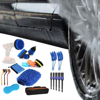 Набор щеток для детализации автомобиля Автомобильные щетки Щетка для детализации автомобиля для приборной панели автомобиля Воздуховыпускные щетки для чистки колес