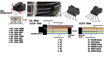 20 СМ 20AWG 43025-0808 43025-0800 43025 0430250800 Molex 8-Контактный Разъем Micro-fit 3.0 SM2.54 с разъемом для прокладки кабеля из ПВХ Изображение 2