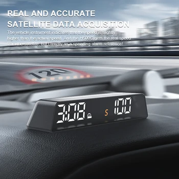 Автомобильный HUD GPS Приборная панель, Головной Дисплей, Цифровой Спидометр, Отображение времени, Высоты, Сигнализация Превышения скорости, USB Plug & Play, Автоаксессуары Изображение 2