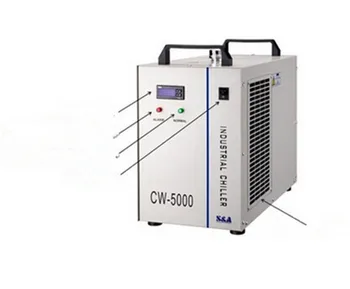 Промышленный охладитель CW-5000AG для станка лазерной резки CO2, Шпинделя гравировального станка, Небольшой Охлаждающий Охладитель