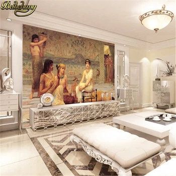 beibehang Европейская классическая фигурная живопись стены 3D фрески обои 3D фреска для телевизора диван фон стены papel de paredehome Изображение 2