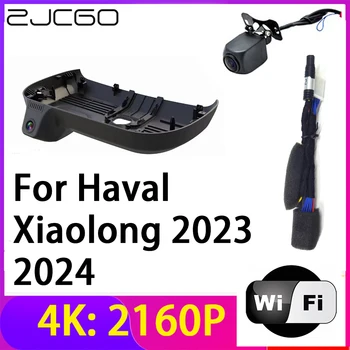ZJCGO 4K 2160P Dash Cam Автомобильный Видеорегистратор Камера 2 Объектива Рекордер Wifi Ночного Видения для Haval Xiaolong 2023 2024