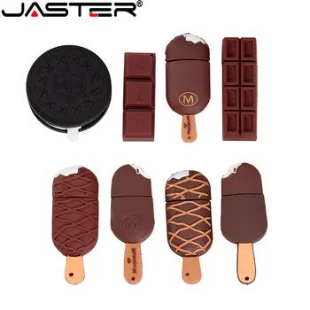 Флэш-накопитель JASTER USB 2.0 8GB 16GB 32GB 64GB 128GB Memory Stick 100% Реальная емкость Флеш-накопителей для мороженого, шоколада Изображение 2