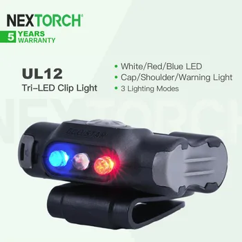Универсальный зажимной светильник Nextorch UL12 /сигнальный светильник с 3 светодиодами, регулируемый на 180 °, легкий, с разными углами наклона для походов, рыбалки