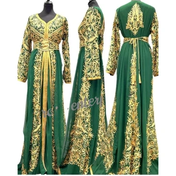 Голубые Кафтаны Farasha Abaya Dress Из Дубая Марокко Очень Модное Длинное Платье с Модным Трендом Изображение 2