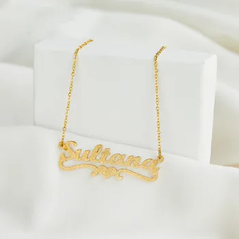 DOREMI Персонализированное матовое и позолоченное именное ожерелье и подвески, ювелирные изделия в стиле хип-хоп, Колье, Пользовательские начальные ожерелья для женщин, подарки