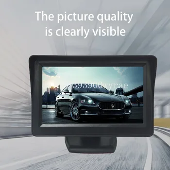 напряжение 12 В, тусклое ночное видение, 4,3-дюймовый Tft LCD заднего вида, цветной HD, водонепроницаемый автомобильный дисплей IP68 Изображение 2