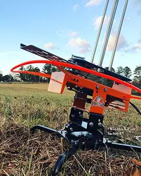 Автоматическая ловушка для метания тарелочек для голубей Fowl Play на открытом воздухе, вместимость 50 г глины, оранжевого цвета Изображение 2