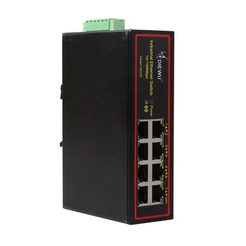 Промышленный коммутатор Ethernet с 8 портами 10/100 М, 8 портов RJ45, сигнал VLAN увеличен до 250 м Изображение 2