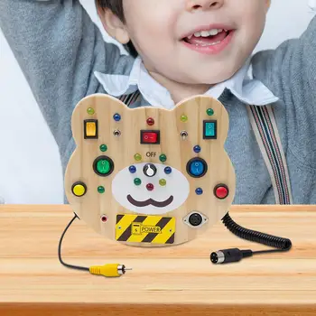 Деревянная сенсорная игрушка, обучающая игрушка, Развивающая игрушка, Выключатель света, игрушка для мальчиков и девочек 1, 2, 3, 4 лет, для детей 2, 3, 4 лет, Подарки для детей Изображение 2
