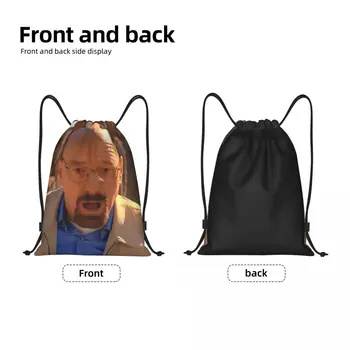 Изготовленная на заказ сумка на шнурке Breaking Bad Walter White Meme для мужчин и женщин, легкий рюкзак для хранения в спортивном зале Изображение 2