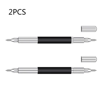Двухсторонний наконечник ручки из карбида вольфрама, Стальной маркер для черчения, Металлокерамическая ручка для черчения, инструменты для маркировки стекла R7UA Изображение 2