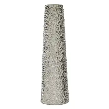 Серебряная керамическая ваза с пузырьковой текстурой Изображение 2