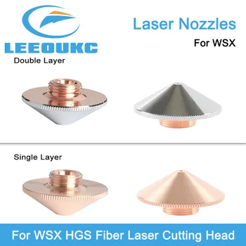 Режущая головка Лазерная Насадка С Одинарными Двойными Хромированными Слоями D28 Калибра 0,8-5,0 мм для Волоконной режущей головки WSX