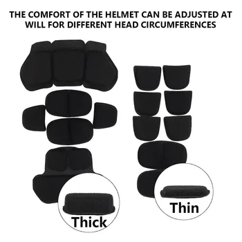 Комплект внутренней подкладки для тактического шлема, Толстые/ Тонкие В одном, Мягкие дышащие защитные накладки из пены с эффектом памяти, Быстросъемные Аксессуары для шлема с высоким вырезом Изображение 2