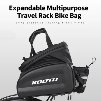 Велосипедная сумка для багажника, задняя Седельная сумка для горного велосипеда, Дорожная багажная сумка, 35-литровая Велосипедная сумка для задней стойки Изображение 2