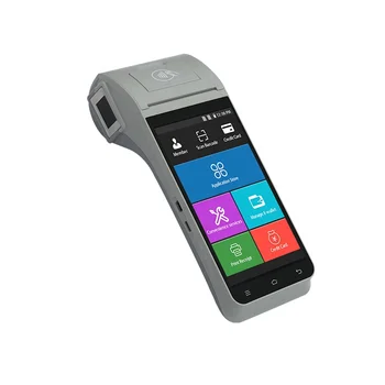 4g Android pos-принтер с 2d сканером штрих-кода КПК с отпечатком пальца для коллекций KYC