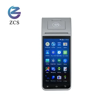 4g Android pos-принтер с 2d сканером штрих-кода КПК с отпечатком пальца для коллекций KYC Изображение 2