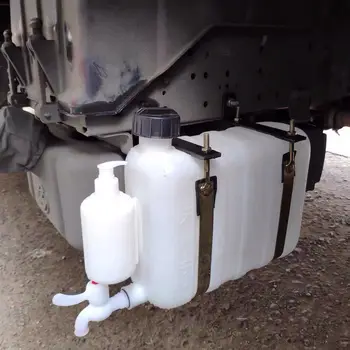 9-литровый резервуар для воды для мытья автомобиля с краном Резервуар для воды для мытья грузовика Горизонтальное Прямоугольное ведро для хранения воды с кронштейном