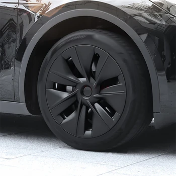 4 шт. Автомобильный чехол для колеса Tesla Model Y Обновленный 19-дюймовый комплект колпаков для колес Оригинальная автомобильная замена колпака для колес модели 2020-2023
