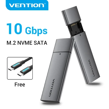 Vention M.2 NVMe SSD Корпус NVMe SATA к USB 3,1 Gen2 C 10 Гбит/с SSD Адаптер Поддержка Телефона Планшетного ПК USAP NVMe M2 SSD Чехол
