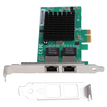 PCI-Express с двумя Портами 10/100/1000 Мбит/с, Гигабитная карта Ethernet, Серверный адаптер NIC EXPI9402PT, контроллер Intel 82571