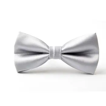 HOOYI, однотонный серебряный галстук-бабочка, галстуки-бабочки для мужчин, галстук-бабочка 2019