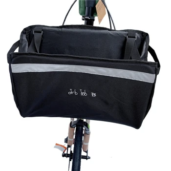 Для Brompton/Birdy Складной Велосипед Передняя сумка Корзина Сумка Велосипедная Головка Корзина для овощей Аксессуары для Велосипедов Изображение 2