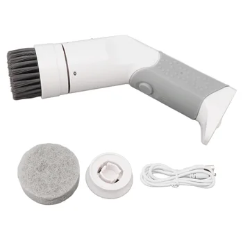 Электрический отжимной скруббер 7 Вт 3,7 В USB Беспроводная электрическая щетка для чистки душа, для ванной, для пола, для туалета, для кухни Изображение 2