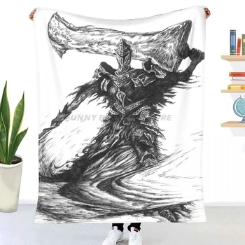 Дымный рыцарь Набрасывает одеяла, фланелевое Ультрамягкое теплое одеяло для пикника, покрывало на кровать Изображение 2