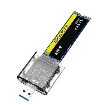 M2 SSD ЧЕХОЛ SATA Шасси M.2 К USB 3,0 SSD Адаптер Для PCIE NGFF SATA M/B Ключ SSD Диск Коробка M.2 SSD ЧЕХОЛ Изображение 2