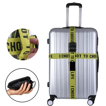 Таможенный замок TSA, Багажный ремень с регулируемым паролем, Дорожный чемодан, лента для багажа, Чемодан, веревочные ремни, Аксессуар для путешествий