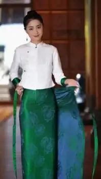 Китайская юбка-полукомбинезон Hanfu, комплект юбок Dai Horse Face.