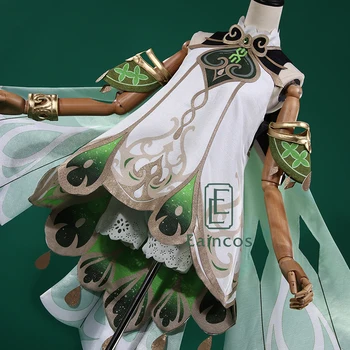 Игра Genshin Impact Nahida Косплей Хэллоуин Карнавальный костюм Униформа Для девочек Милое платье Полный комплект Изображение 2