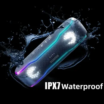 Портативная Bluetooth-коробка Xdobo Мощностью 30 Вт IPX7, Водонепроницаемый Беспроводной Динамик, Стереозвук, Сабвуфер, Музыкальный Центр с разноцветной подсветкой