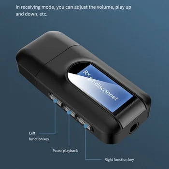 USB Bluetooth 5,0 Аудиоприемник Передатчик 3,5 мм AUX Разъем RCA Беспроводной Адаптер USB-ключ Без драйвера Для телевизора, автомобильного ПК, Наушников Изображение 2