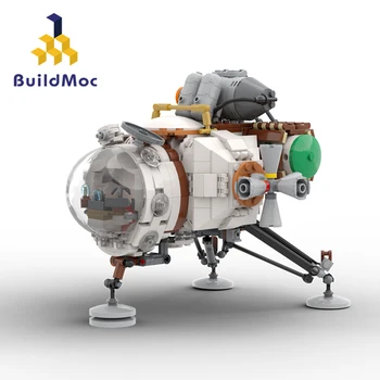 BuildMoc Большой Размер Внешний Очаговый Корабль Космический корабль Набор строительных блоков Дикий Космический Дирижабль Космический корабль Кирпичная игрушка Для детского подарка