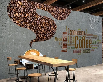 Обои Beibehang на заказ, персонализированная кирпичная стена с ручной росписью, кофейня, западный ресторан, фоновая стена, 3D обои для комнаты Изображение 2