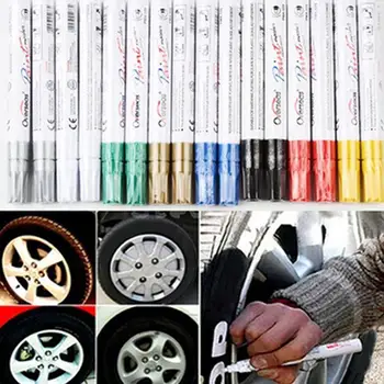 Универсальная водонепроницаемая перманентная краска, маркер, ручка, протектор автомобильных шин, резина, металл Изображение 2