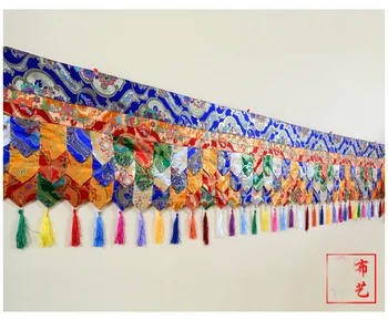 Оптовая продажа буддийских товаров длиной 3 метра, Вышивка в семейном храме буддизма, настенный стол, Алтарь, закрывающий занавески Изображение 2