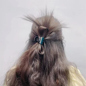 Синтетическое наращивание поддельных волос Прямое с воланом-коготком на голове, Шиньон для девочек, Женские Шиньоны