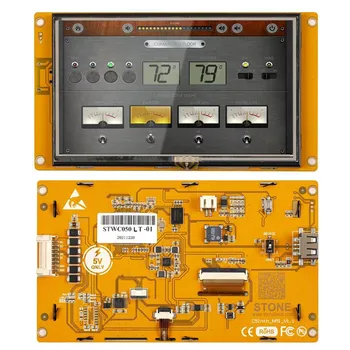 5-дюймовый графический сенсорный экран HMI с контроллером + программа + Интерфейс RS232/TTL для промышленного оборудования