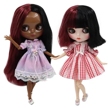 ЛЕДЯНАЯ кукла DBS Blyth индивидуальная обнаженная кукла с черными смешанными рыжими волосами jiont body для куклы 1/6 для девочки подарок № BL117/12532