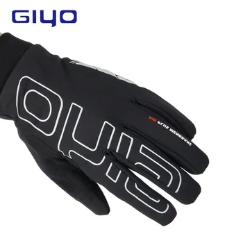 GIYO S-04 Зимние водонепроницаемые перчатки, ветрозащитные перчатки для горного велосипеда, шоссейного велосипеда, Плюшевое теплое велосипедное снаряжение Изображение 2