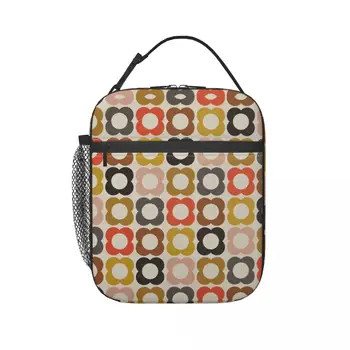 Портативный ланч-бокс с абстрактными цветами Orla Kiely, герметичный термоохладитель в скандинавском стиле, сумка для ланча с изоляцией для еды, детская школьная сумка Изображение 2