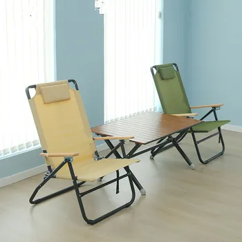 Винтажный уличный стул для макияжа Складной Садовый Дизайнерский Обеденный стул для Кемпинга Современная уличная мебель Cadeira De Praia Изображение 2