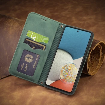 Кожаный Чехол-бумажник с Магнитной Застежкой Для Samsung Galaxy A13 A14 A24 A32 A34 A51 A52 A53 A54 A71 A72 S23 Ultra S22 S21 Plus S20 FE Изображение 2