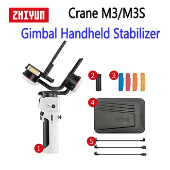 Ручной стабилизатор ZHIYUN Crane M3/M3S с карданом для беззеркальных камер, экшн-камеры для смартфонов, наружный 3-осевой стабилизатор